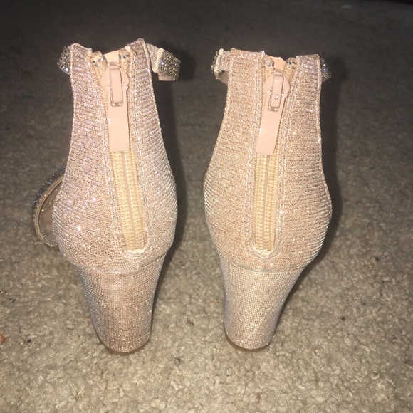 TOP MODA Ankle Strap Glitter Sparkle Women Heels - Picture 3 of 5